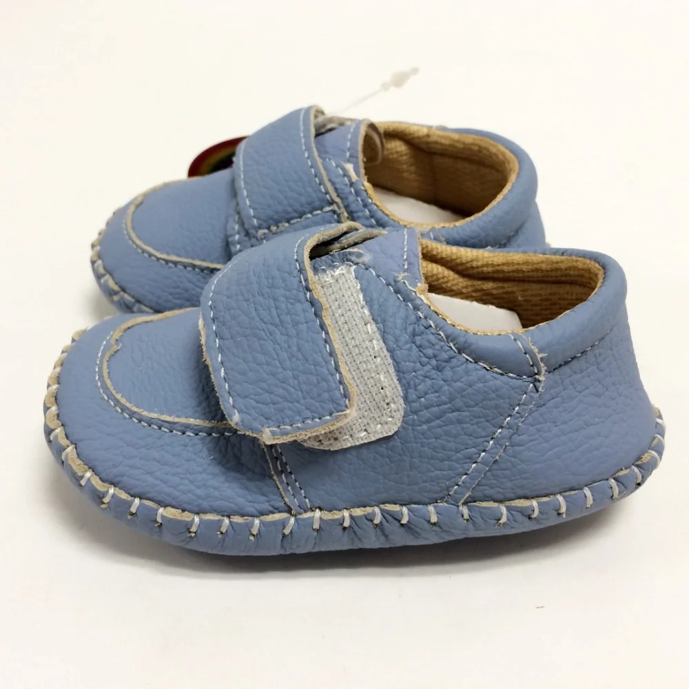 Toot Skooters  Blue Handmade Baby  Crib Shoes 0-6 M
